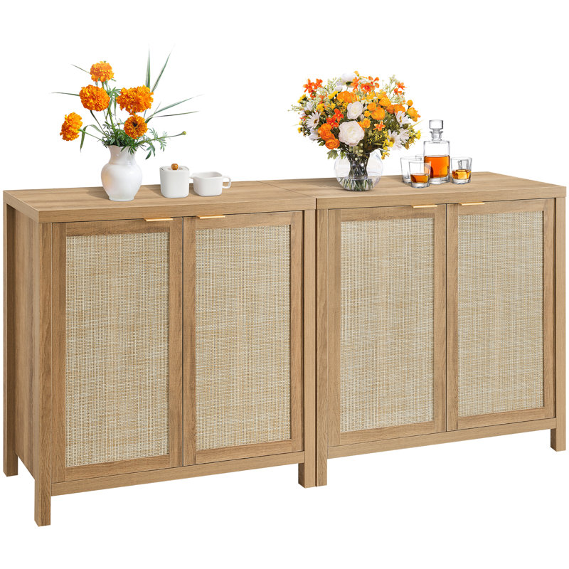 Buffet 34,3 po Safura, 2, Chêne naturel clair
