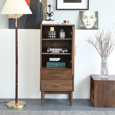 Multi-functional minimalist corner storage cabinet