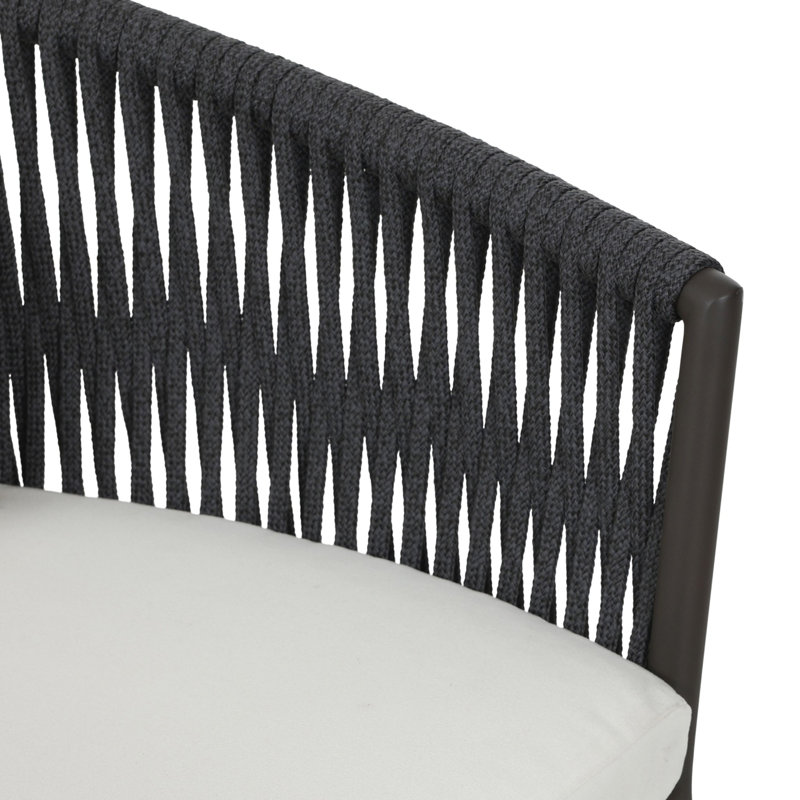 Outdoor Dining Armchair, Arashi Salt, Bronze/Dark Gray