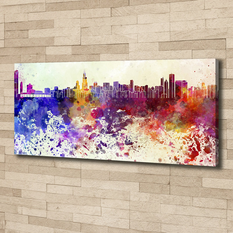 Colourful Chicago - Wrapped Canvas Print