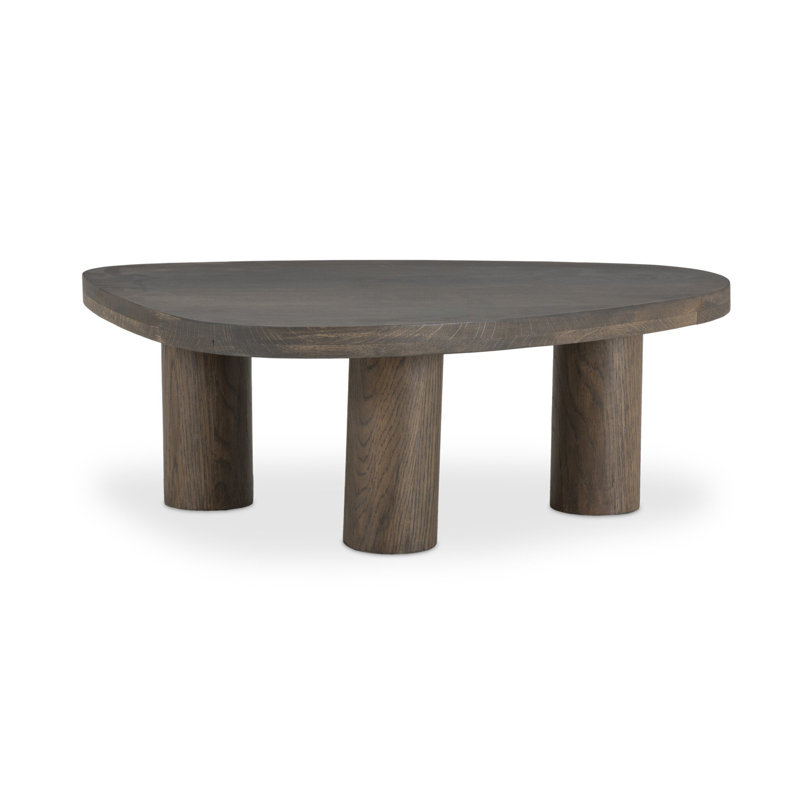 Zion Coffee Table - Small Table - Merlot, Natural Oak, 15" H x 25.5" L x 36" W