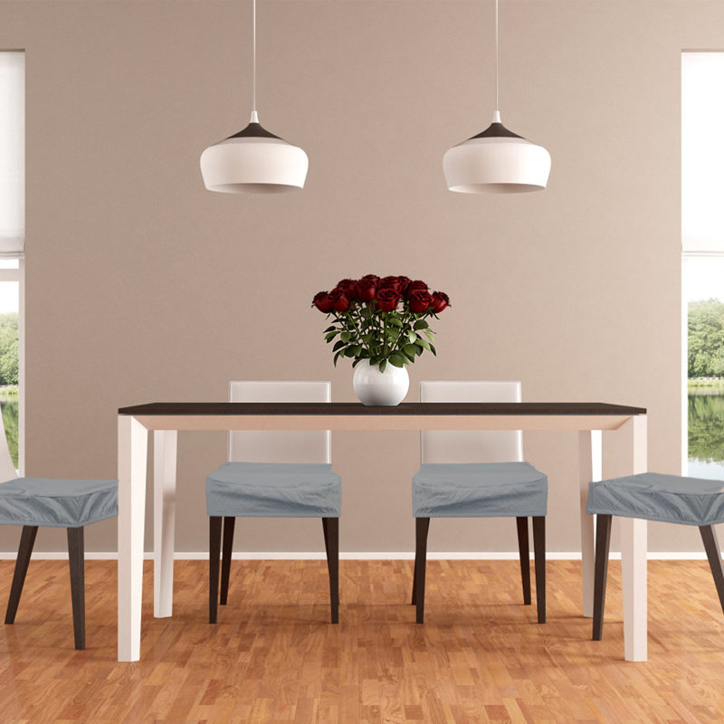 Housses de chaise de salle à manger imperméables, Gris