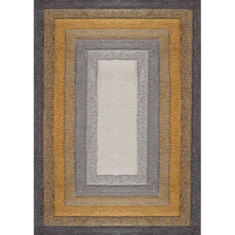 Arnfried Abstract Shag Area Rug, Rectangle 60 x 110cm