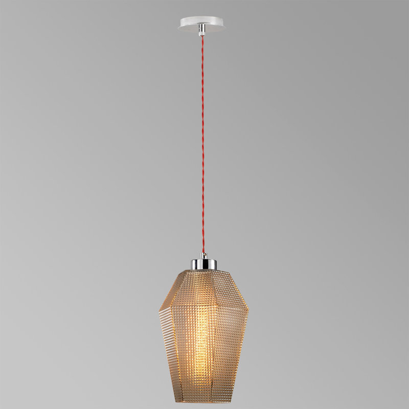 1 - Light Red/White Single Pendant