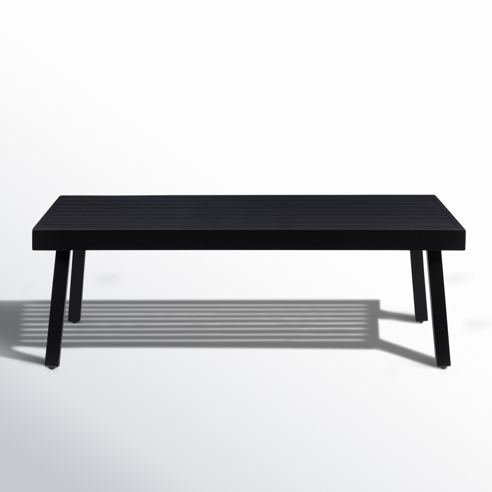 Armando Outdoor Aluminum Coffee Table, Black