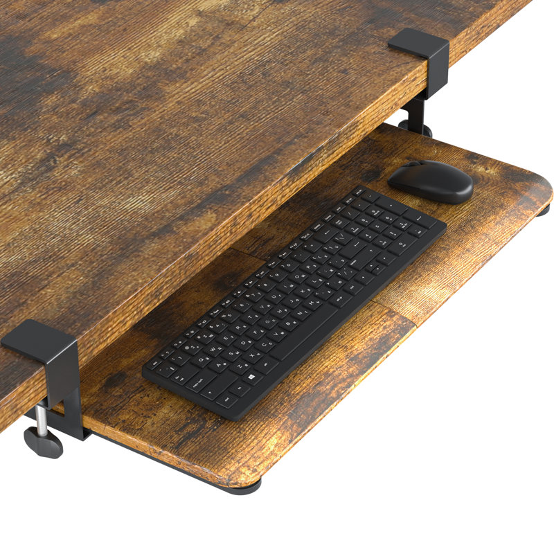 4.5Cm H x 65Cm W Desk Keyboard Tray/Drawer, Vintage Brown