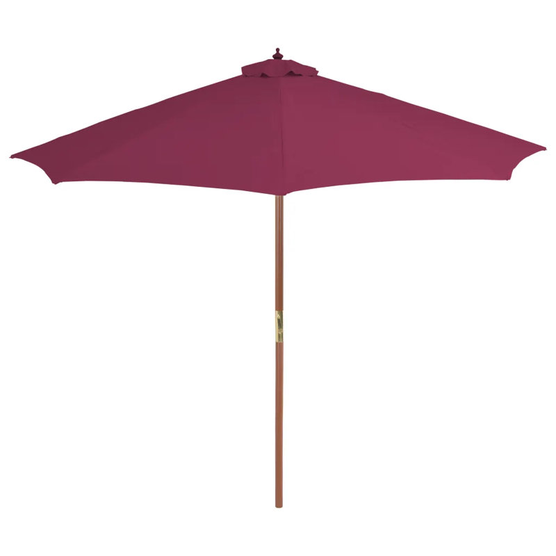 300cm Market Parasol, Bordeaux Red, 250cm H x 300cm W x 300cm D, Brown