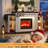 72‘’Modern Entertainment Center with Electric Fireplace & LED Lights