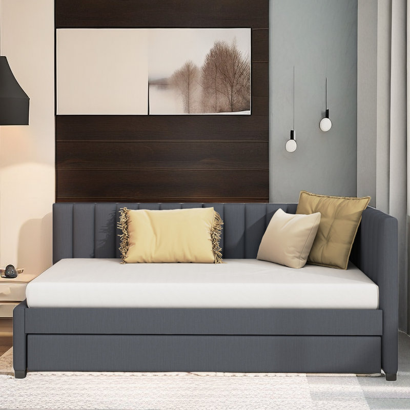 Vusala Upholstered Daybed, Gray