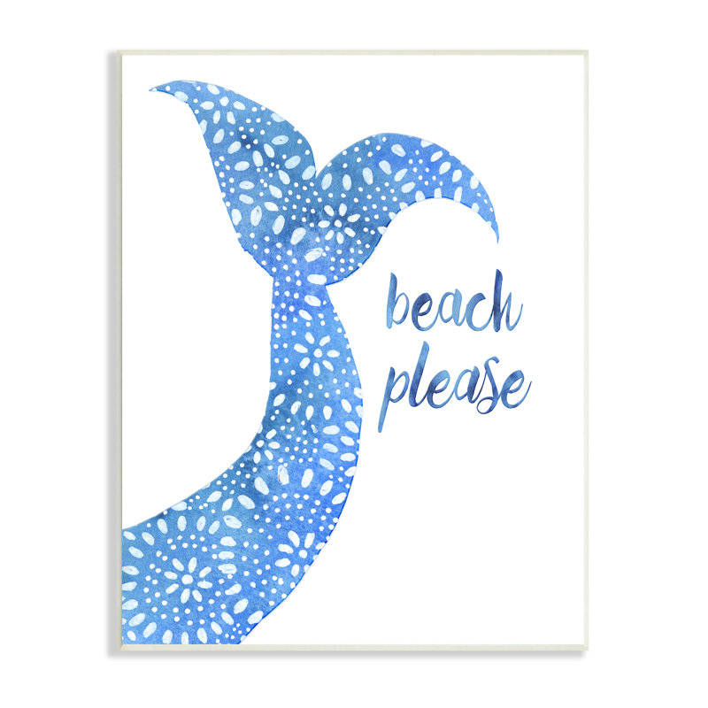 «Beach Veuillez sirène bleue» par Jackie Decker, H 15 po x l 10 po x P 0,5 po