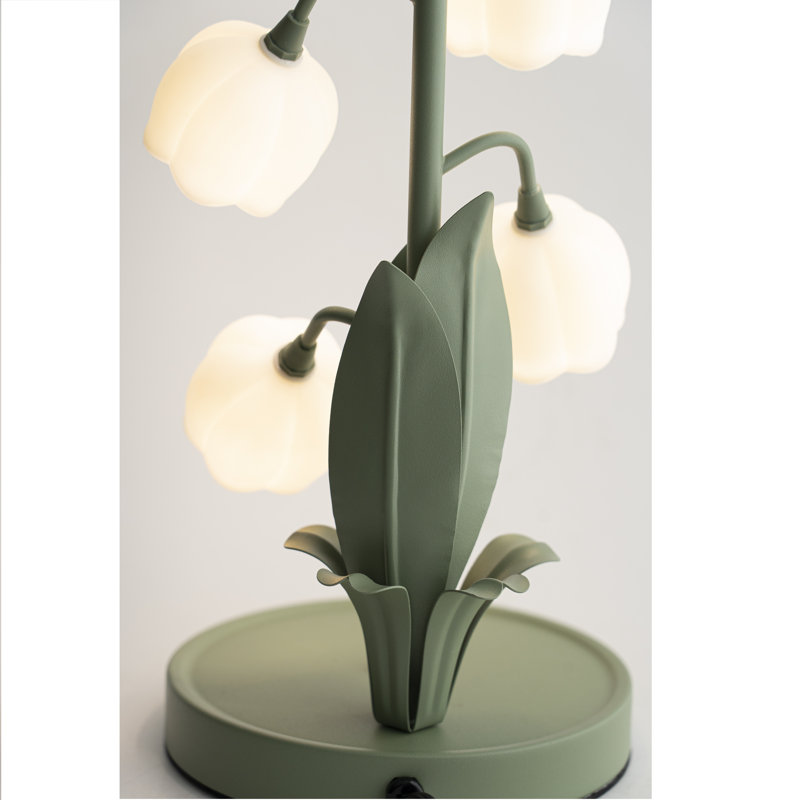 Lampe de table à fleurs, lampe de table fantaisie pour chambre à coucher Lily Of The Valley