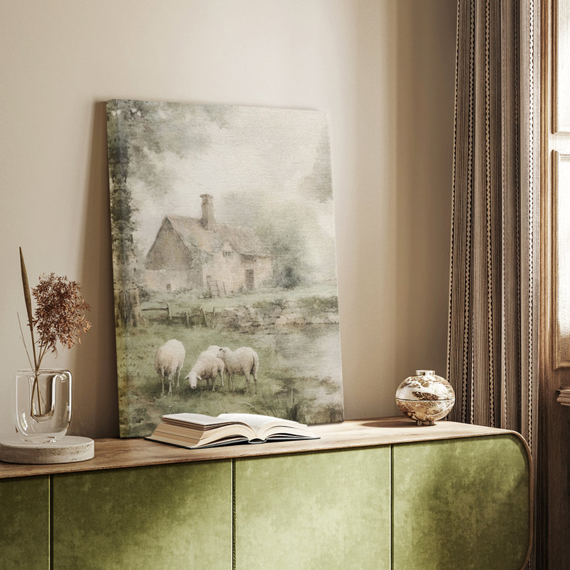 Framed On Canvas Print, 49" H x 33" W