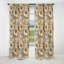 Or et blanc Royal Flower Garden Serenity I - Rideau damassé - Rideau occultant en velours - 1 panneau-107533763