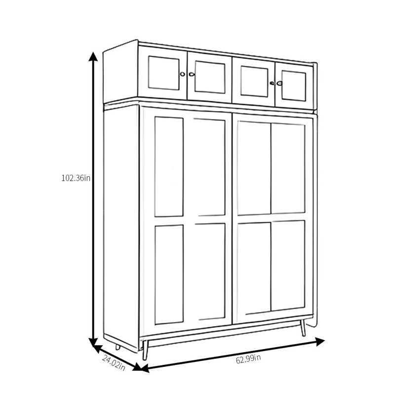Coro, H 102,36 po x l 62,99 po x P 24,02 po
