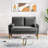 Modern 47.6-inch mini model velvet two-seater sofa-253614260