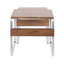 Tables gigognes Tea Side Mid-Century modernes en acier inoxydable et noyer par Lumisource