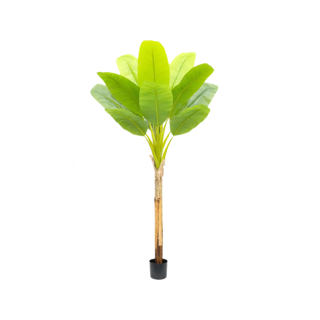 6.2FT/6.9FT Tall Artificial Banana Tree Fake Banana Tree With 10 Large Leaves And Natural Bark Greenery Potted Plant