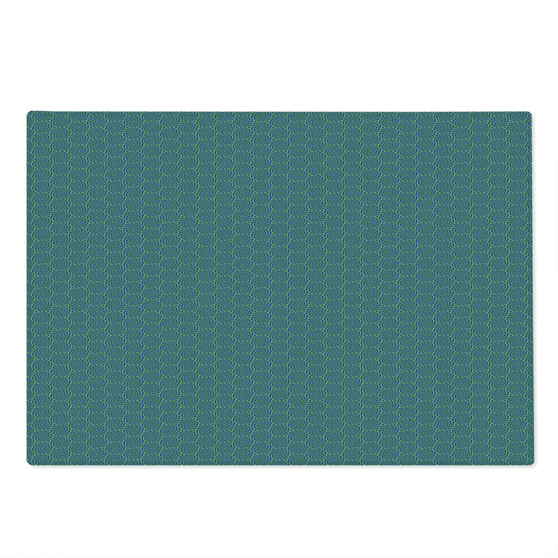 Ambesonne Abstract Cutting Board Large Size Geometric Hexagons Shamrock Green