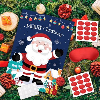Pin The Christmas Game,5 Pcs Christmas Pin Party Game Supplies