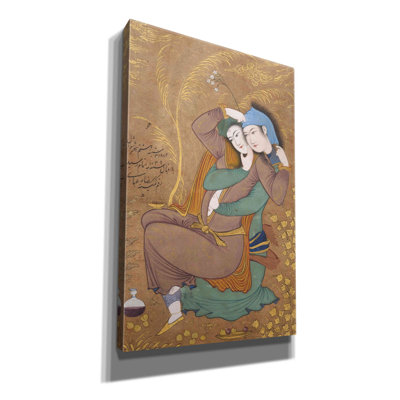 Two Lovers by Reza Abbasi  Wrapped Canvas Print