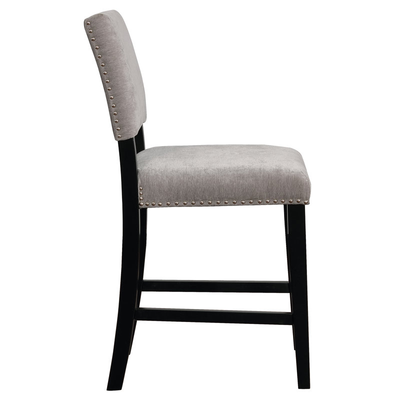 Tabouret de bar et de comptoir Kias, Tabouret de comptoir (siège d'une hauteur de 24 p, Noir