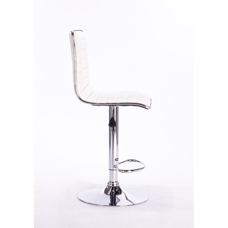 Tabouret de bar pivotant à hauteur réglable Mangum, blanc