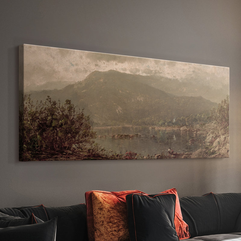 Série paysage - DCCXCV III - Toile tendue avec châssis - Prêt à être accroché, H 12 po x l 30 po