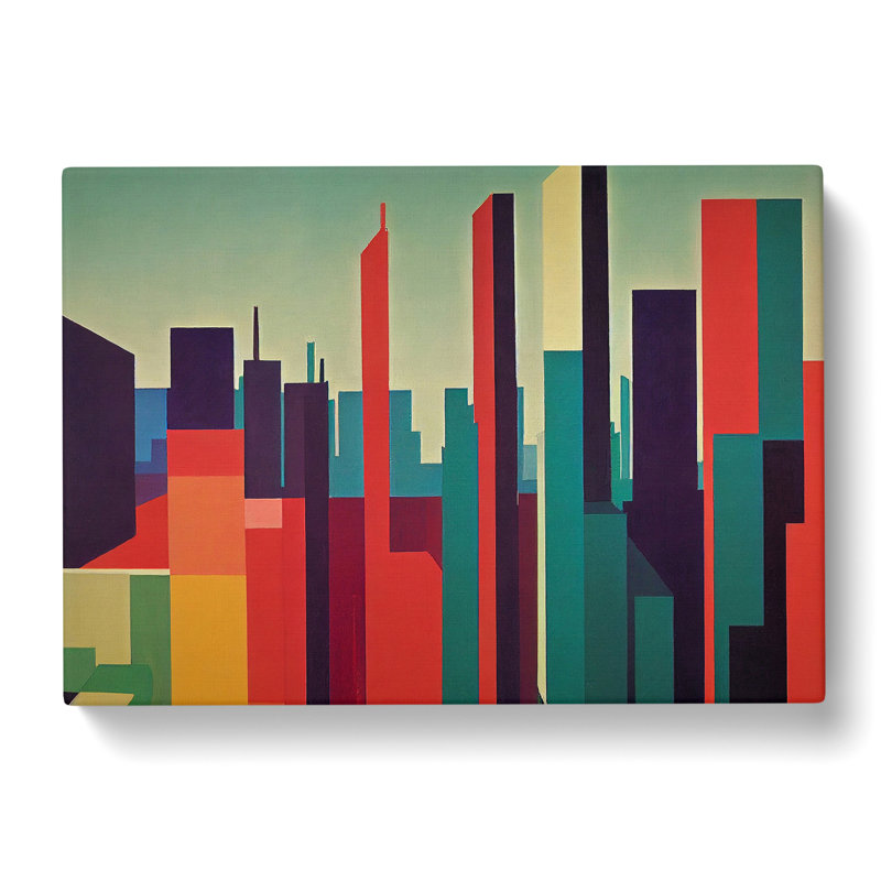 Creative City Skyline - Wrapped Canvas Print, 35cm H x 50cm W x 3cm D