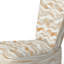 Chaise d'appoint rayée beige et orange-2016374114