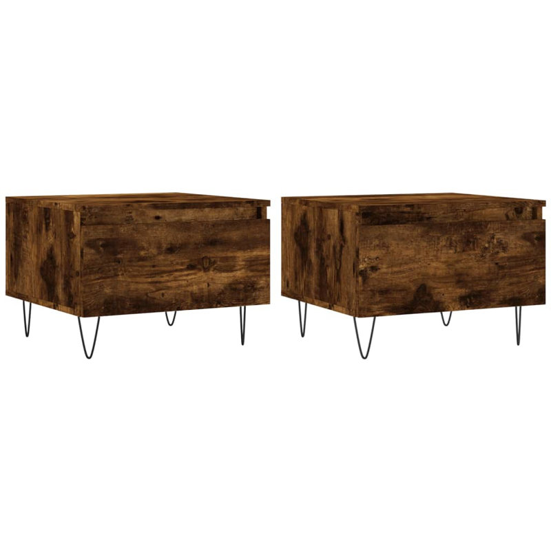 Slatedale Four Leg Coffee Table with Storage, Sonoma Oak