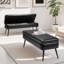 Banc de rangement avec repose-pieds et pieds en métal-2037556033