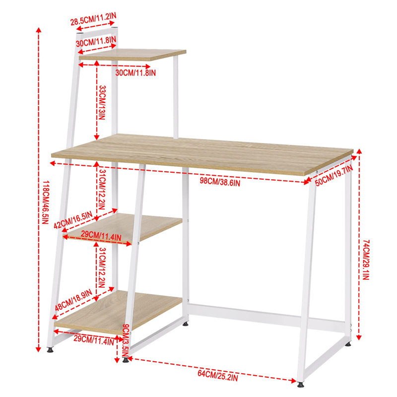 Nandram 0cm L Computer Table