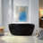 59" x 31.5" Freestanding Acrylic Double Ended Bathtub with Wide Rim, - Available in Glossy White/Black, with 5 Finish Options for Trim-100481074-94318961