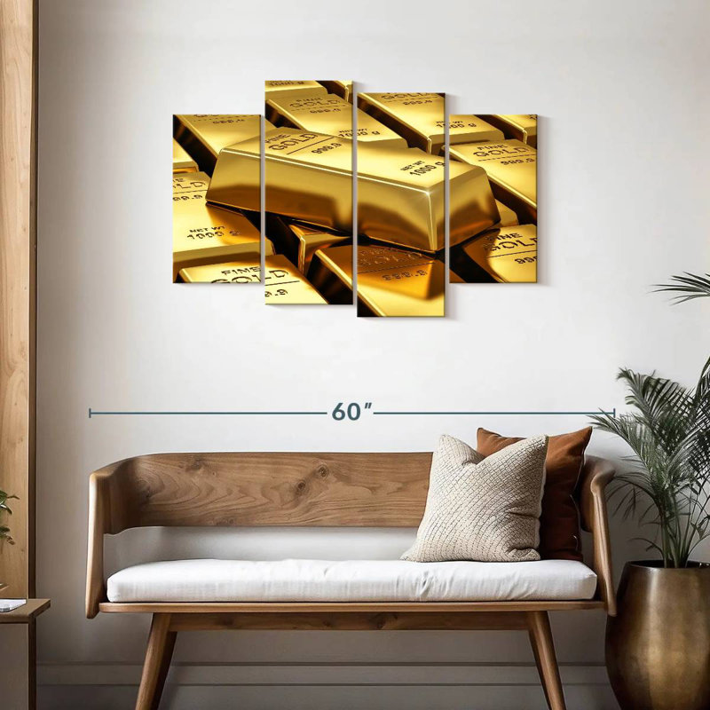 Kerner Gold Bars, 27" H x 43" W