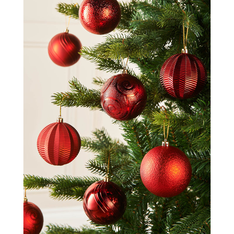 9.29cm Solid Colour Plastic / Acrylic Bauble, Red