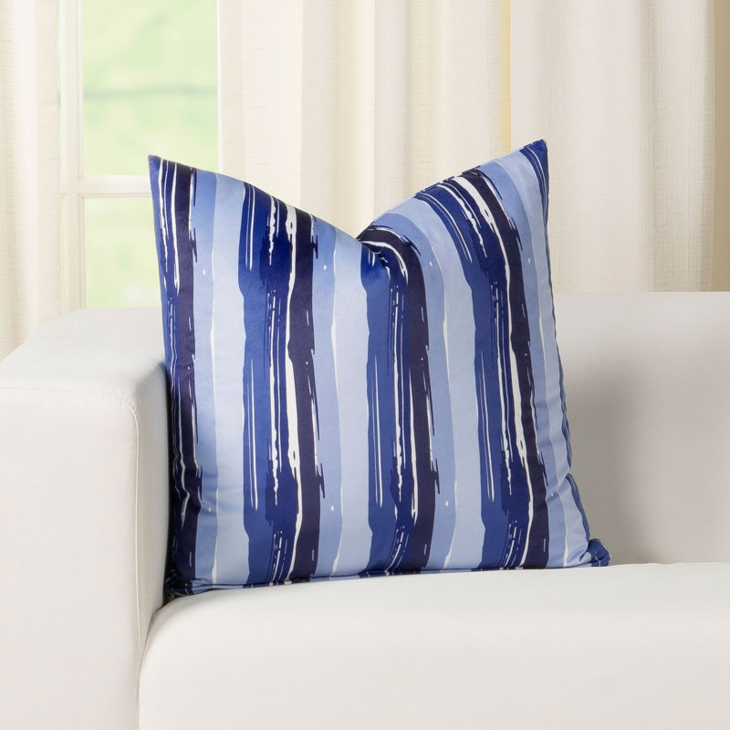 Guriy Striped Polyester Throw Pillow, 16" x 16"