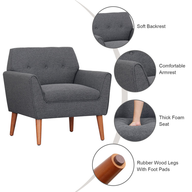 Corrigan Studio® Brojanac Modern Living Room Upholstered Recliner Chair  with Thick Seat Cushion and Backrest