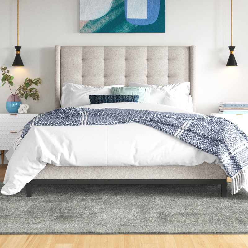 Sylvera Tufted Upholstered Platform Bed, King