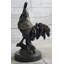 Sculpture de coq, ferme de poulet, statue en bronze sur fond de marbre, art décoratif