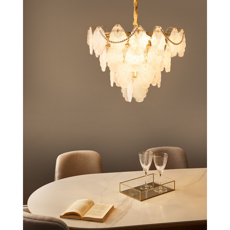 ACARIGUA Glass Brass Chandelier