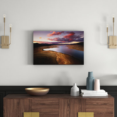 Dusk 1 Piece Wrapped Canvas Wall Art