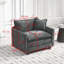Fauteuil rembourré en tissu-2142304207