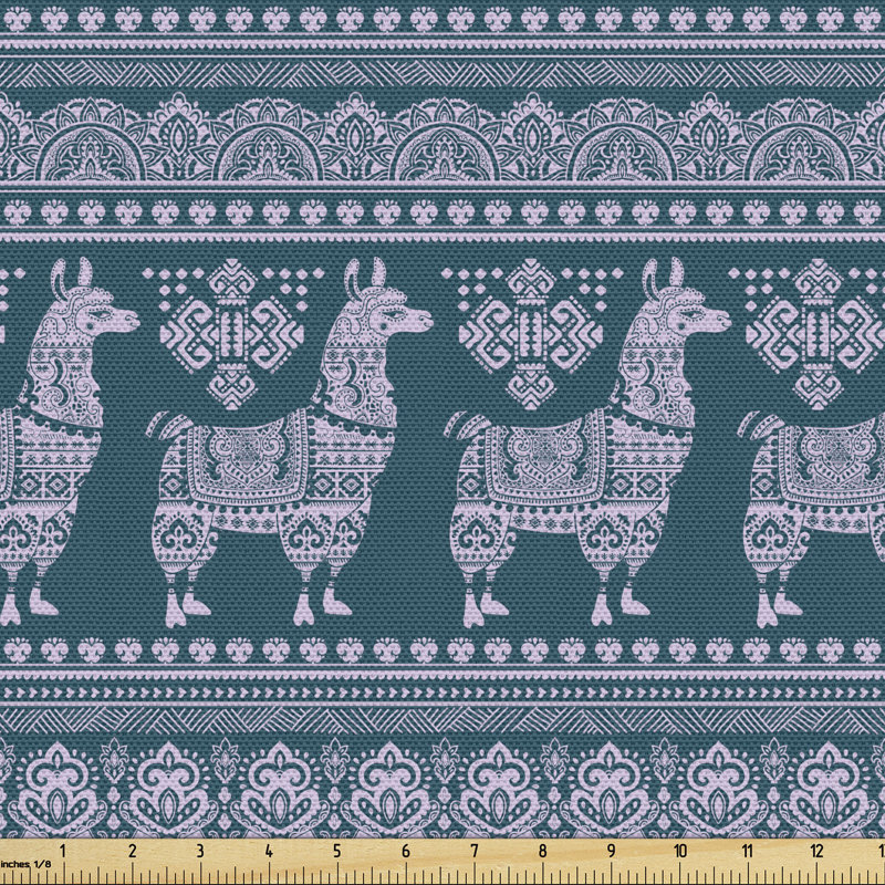 Newhall Alpaca Llama South American Ornaments Fabric