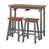 Gris anthracite / noyer