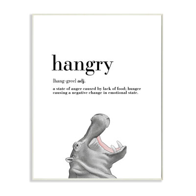 «Hangry Définition Hippo Animal Dessin Word Design», art textuel