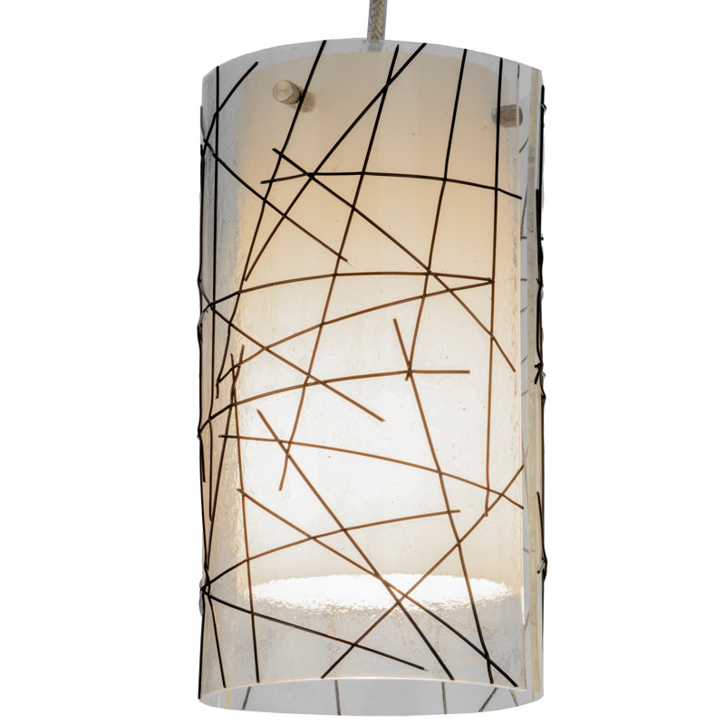 Brushed Nickel 5" Glass Mini Island Pendant Light