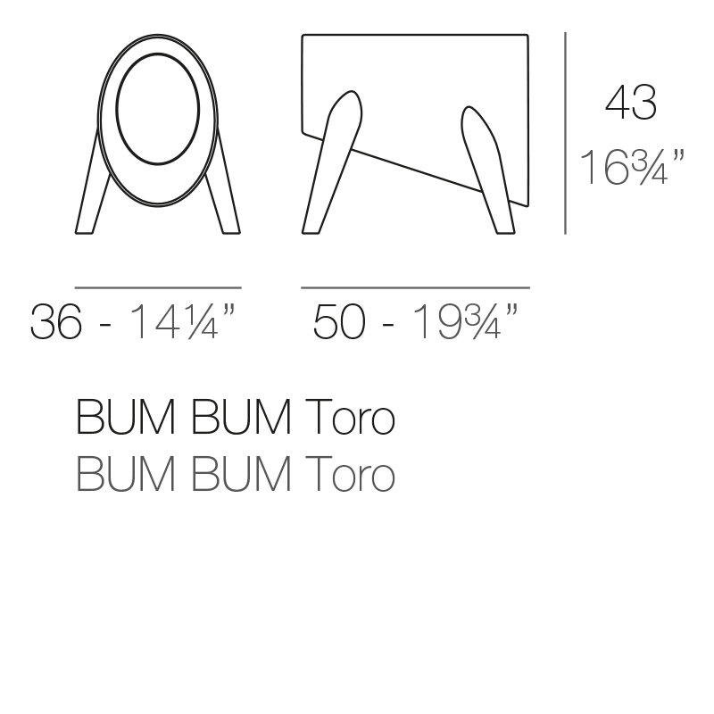 Tabouret décoratif en plastique Bum Bum, Écru