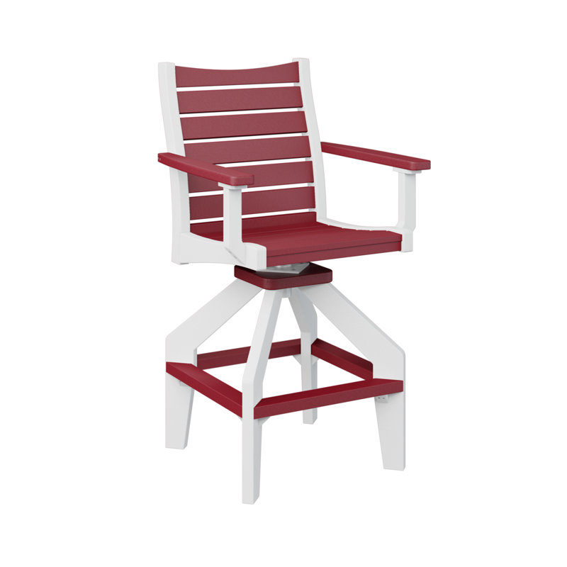 Chaise de bar berlinoise Berlin, Rouge écarlate, 26.5"