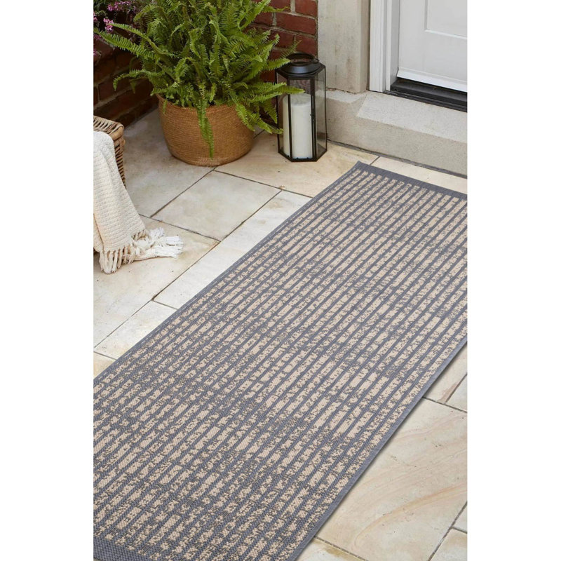 Sunidhi Striped Indoor / Outdoor Area Rug, Runner 67 x 200 cm