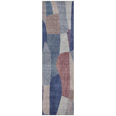 Machine Washable Indoor/Outdoor Chantille ACN2376 Abstract Rug